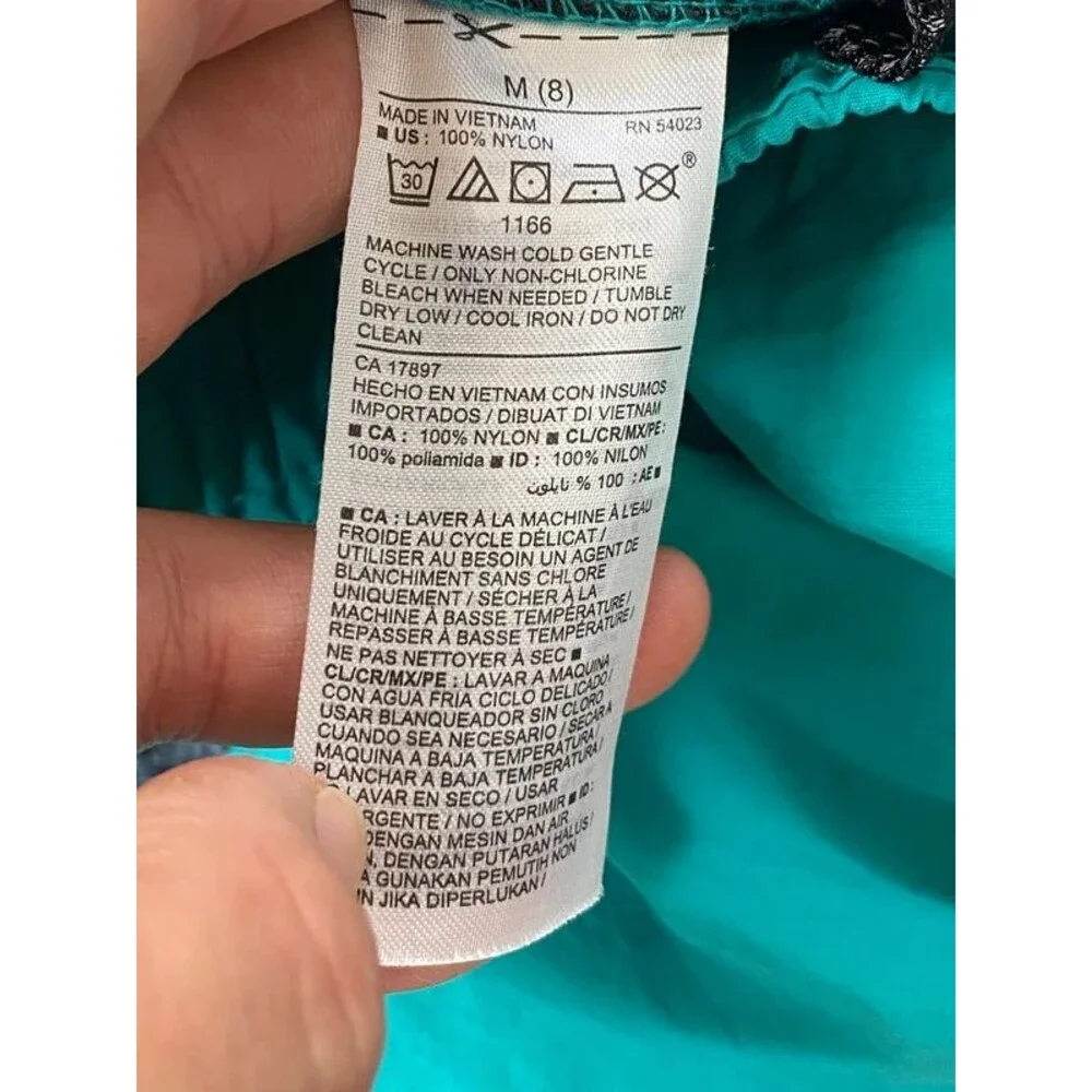 EUC Old Navy Boys Teal Green Nylon Tech Shorts with Built-in Belt Size M (8)